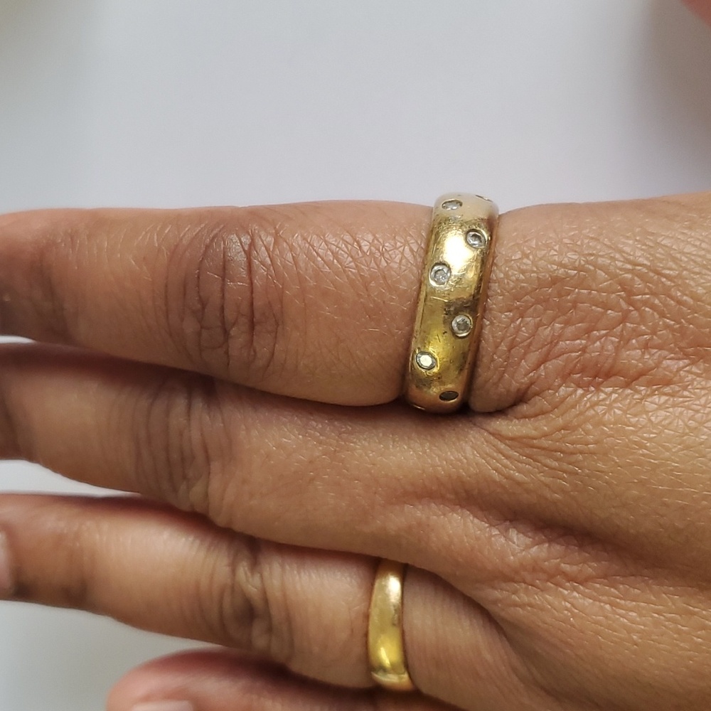 Sterling Silver 925 Gold Ring